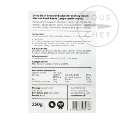 Hot Black Bean Kit, 250g Ingredients Brands|Mexican Ingredients