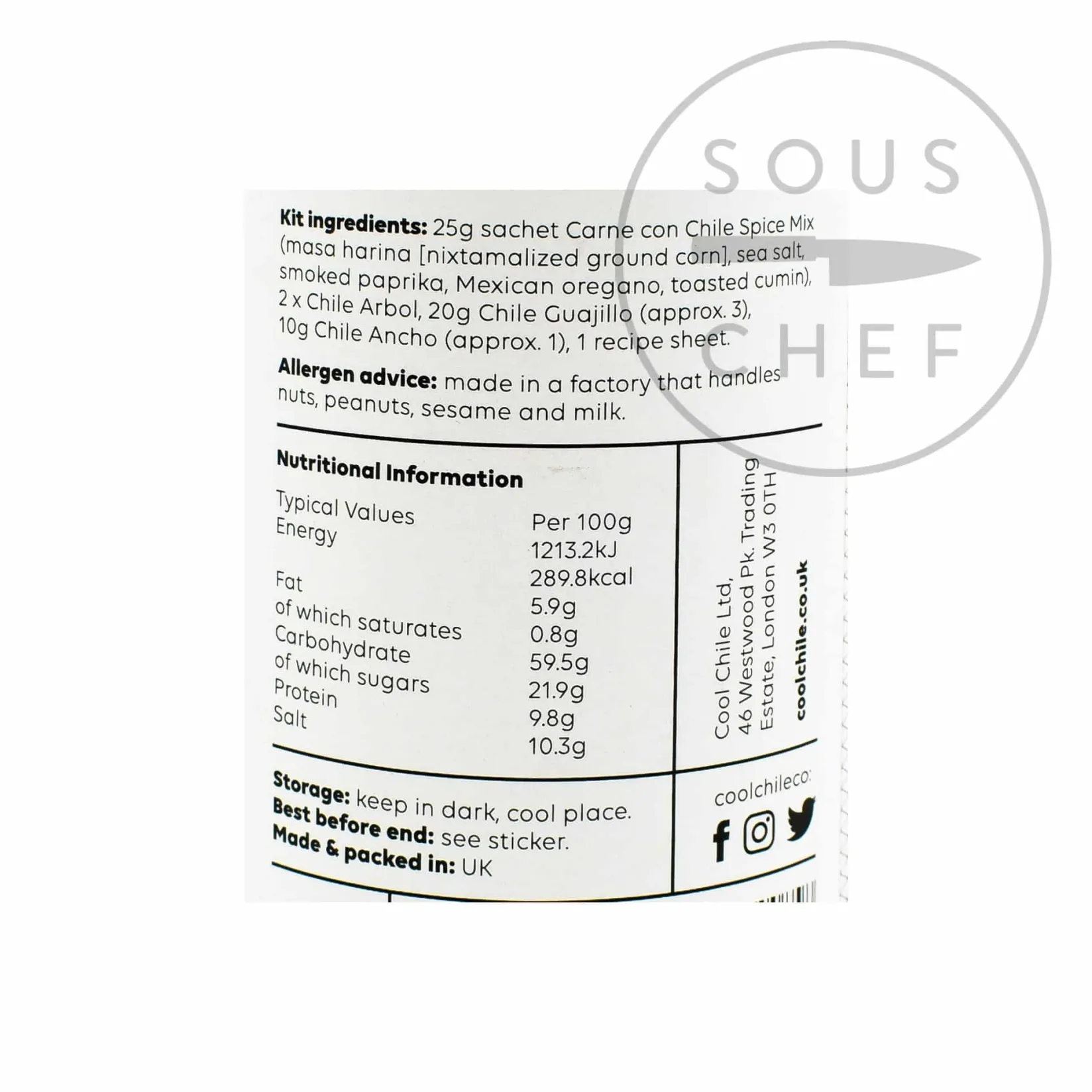 Discount Chile Con Carne Kit, 55g Ingredients Brands|Mexican Ingredients