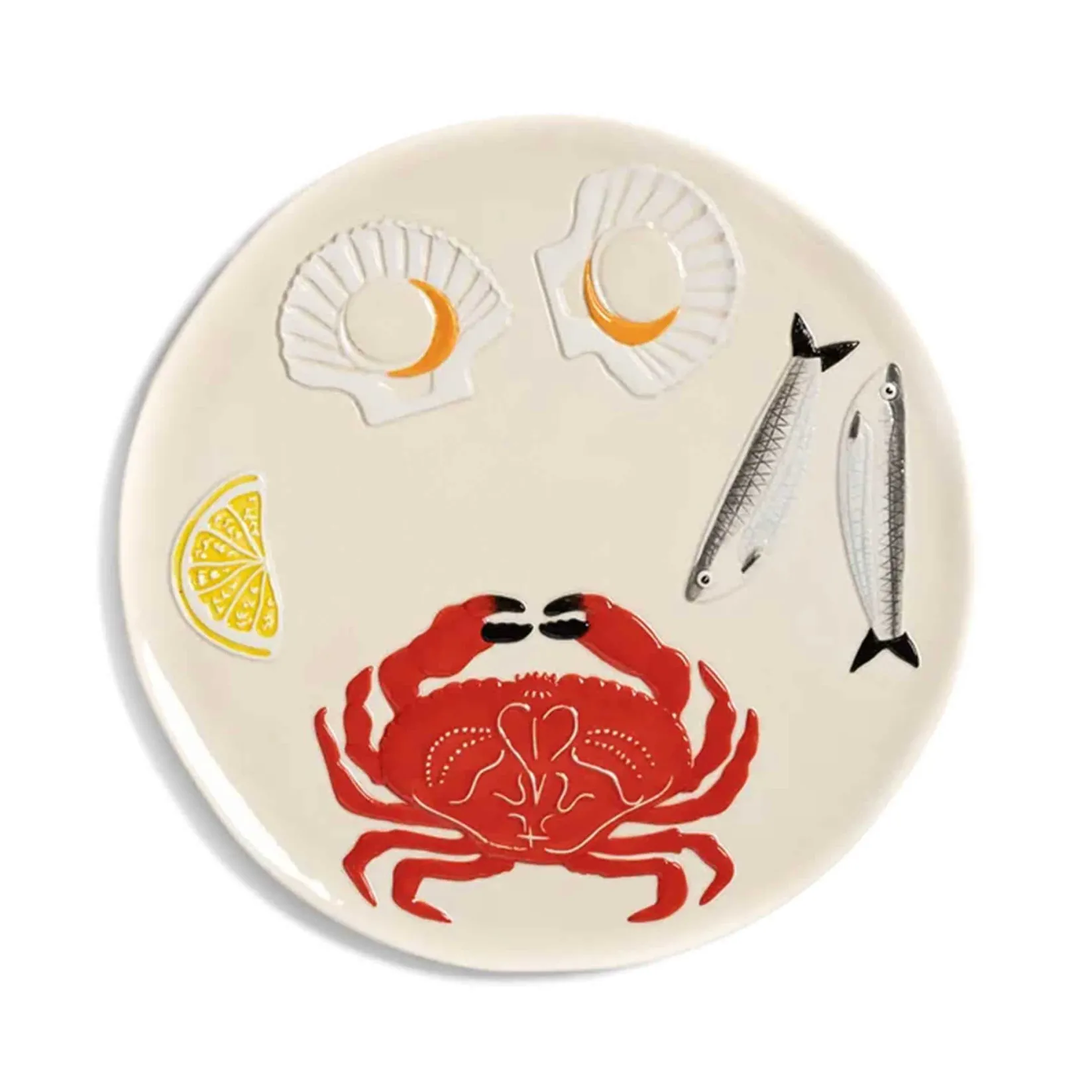 New Crab Ceramic Platter, 26.5cm Table Setting|Serveware