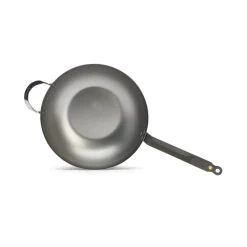 Mineral B Flat Base Wok, 32cm Pots & Pans