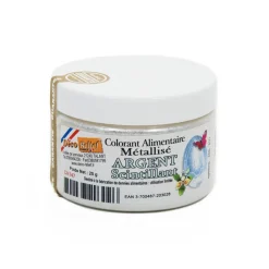 Discount Edible Metallic Sparkling Silver Powder Food Colour, 25g Ingredients Brands|Baking Ingredients