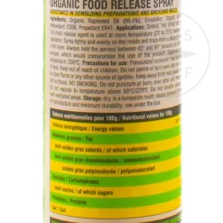 Discount Organic Food Release Spray, 250ml Ingredients Brands|Baking Supplies & Equipment