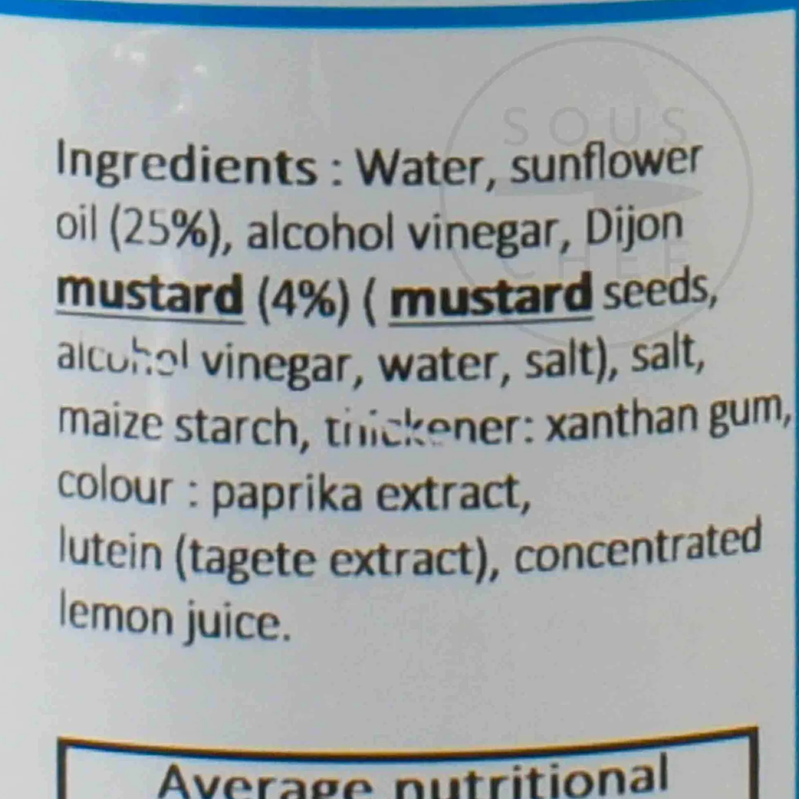 Discount French Dressing With Dijon Mustard, 500ml Ingredients Brands|French Ingredients