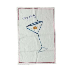 New Very Dirty Martini Linen Tea Towel Kitchen Textiles & Clothing