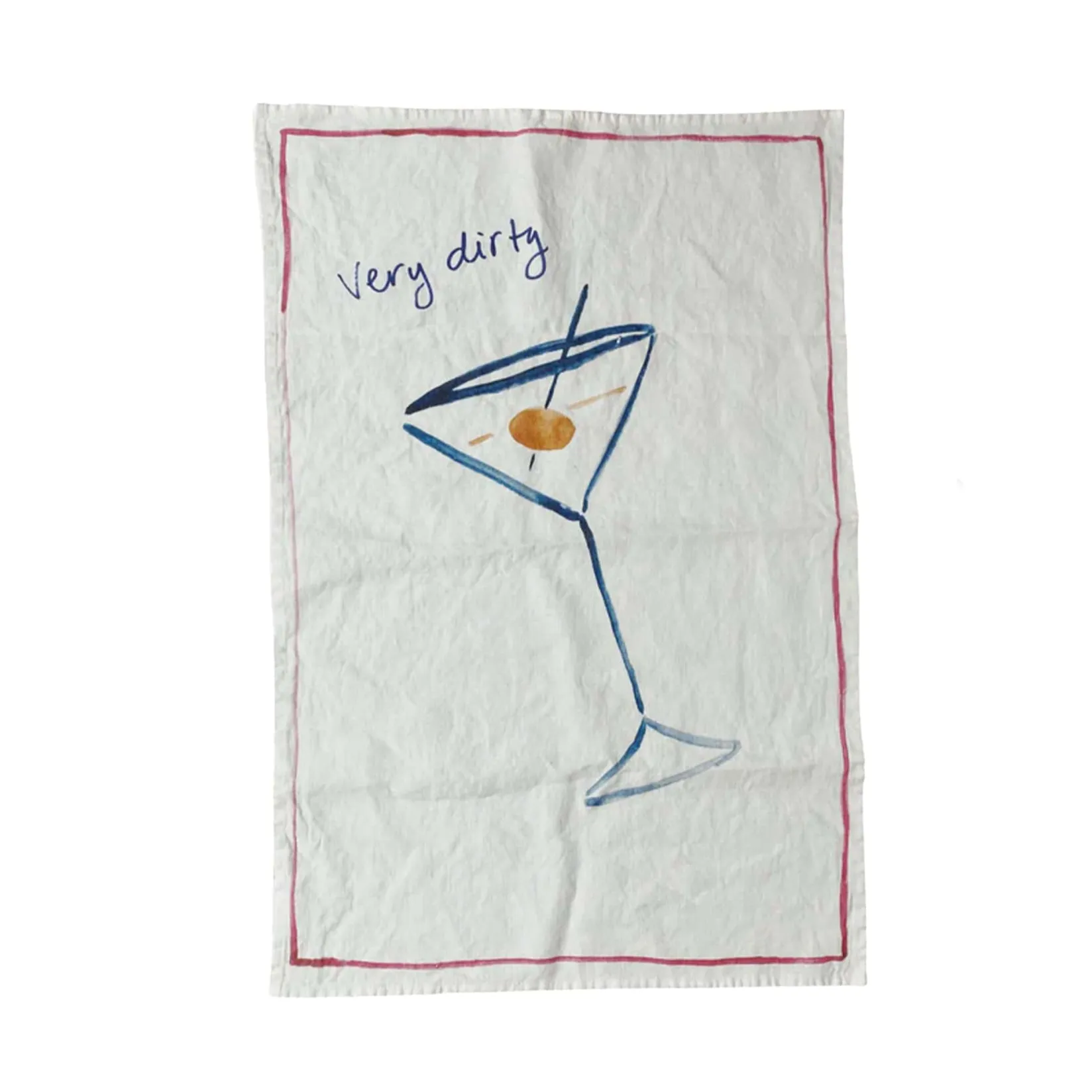 New Very Dirty Martini Linen Tea Towel Kitchen Textiles & Clothing