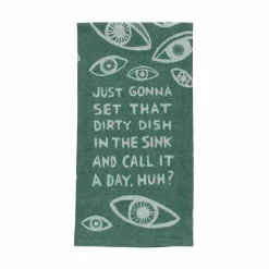 Dish In The Sink Cotton Jacquard Tea Towel Kitchen Textiles & Clothing