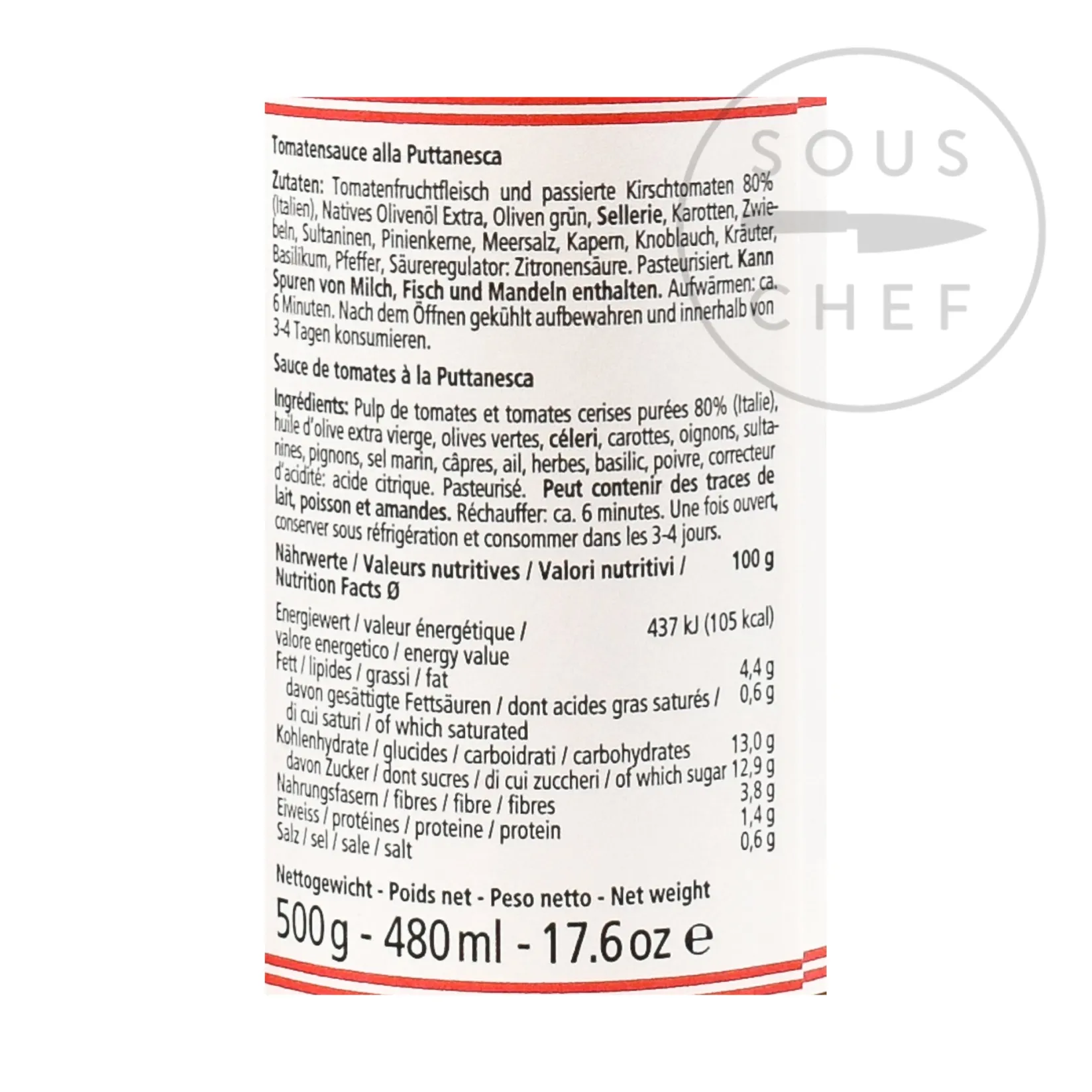 Clearance Puttanesca Sauce, 500g Italian Ingredients|Vegetables