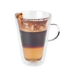 Hot Double-Walled Borosilicate Glass Tall Coffee Cup, 280ml Tableware Brands