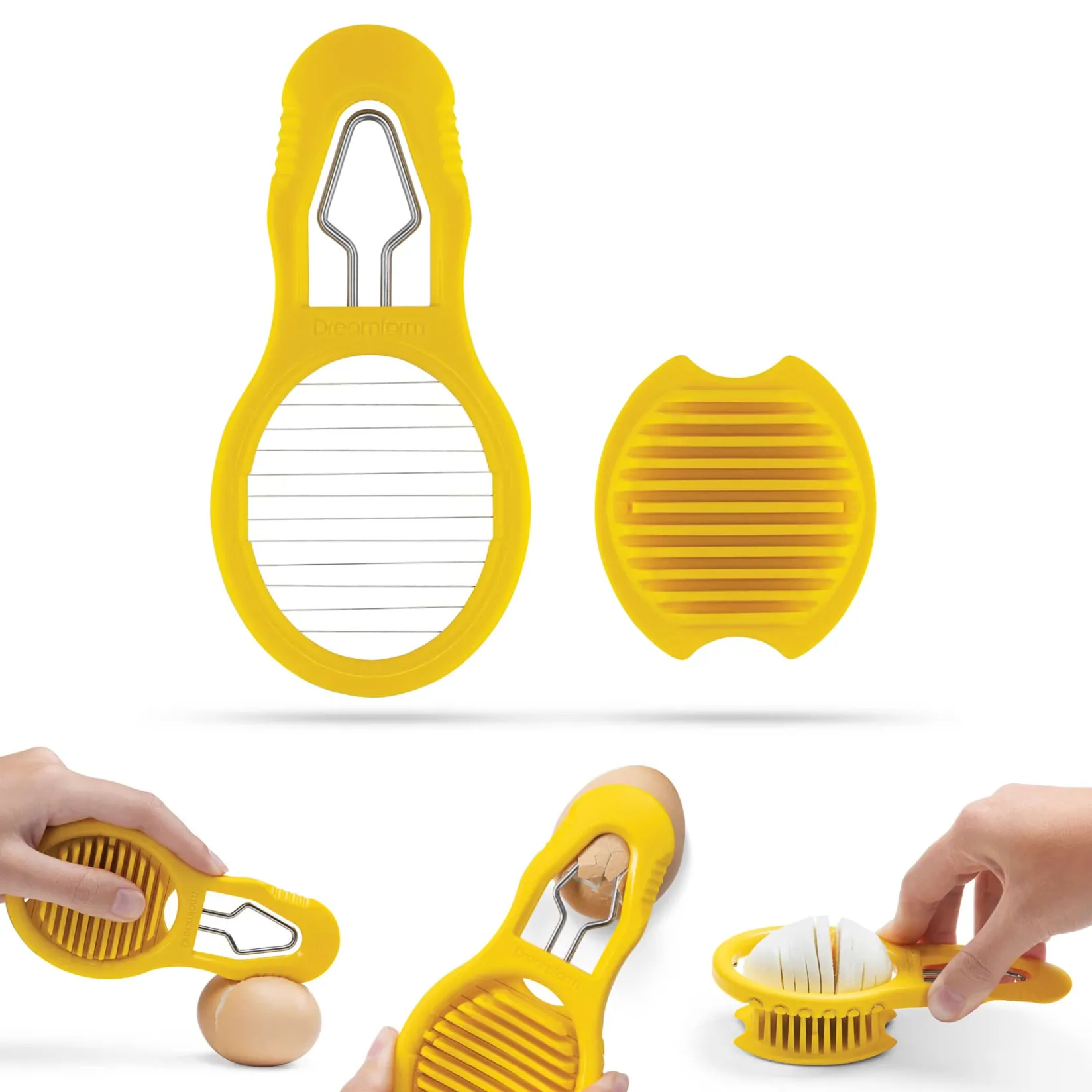 Best Yellow Eggler Egg Peeler and Slicer Kitchen Tools & Utensils