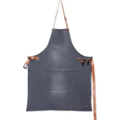 New Canvas BBQ Apron in Washed Grey Kitchen Textiles & Clothing
