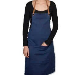 Outlet Canvas BBQ Apron in Dark Blue Kitchen Textiles & Clothing