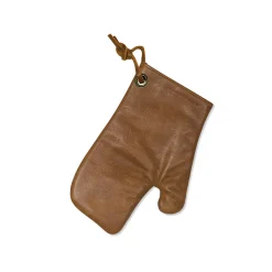 Outlet Leather Oven Glove in Vintage Camel Kitchen Textiles & Clothing