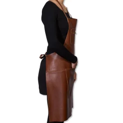 Best Leather Zipper Apron in Classic Brown Kitchen Textiles & Clothing