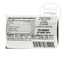 New Habanero Red Sauce, 120ml Ingredients Brands|Mexican Ingredients