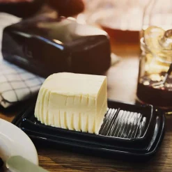 Clearance Black Butter Dish, 17x11cm Tableware Brands