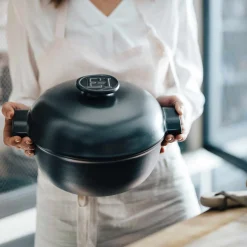 Hot Delight Black Ceramic Induction Cocotte, 27cm French Ingredients|Pots & Pans