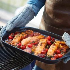 Clearance Limited Edition Black BBQ Grill Dish, 42.5x27.5cm Bbq & Smoking