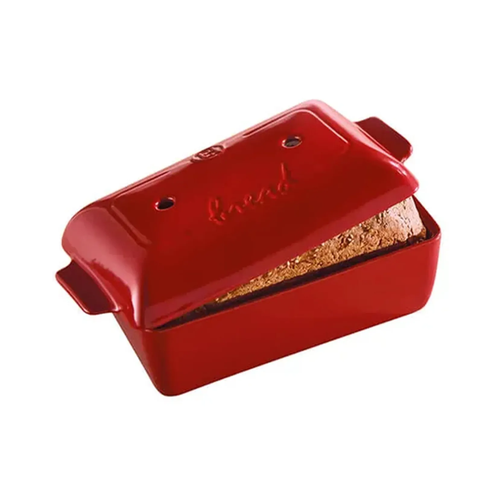 Outlet Red Loaf Pan with Lid, 2.2 Litre French Ingredients|Baking Supplies & Equipment