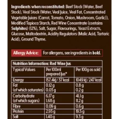 Discount Premier Red Wine Jus, 1.2kg Ingredients Brands|Stock & Bouillon