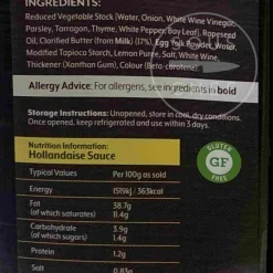 Sale Signature Hollandaise Sauce, 1 litre Ingredients Brands|Stock & Bouillon