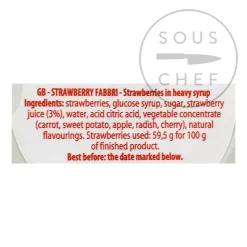 Sale Candied Strawberries in Syrup, 600g Ingredients Brands|Italian Ingredients