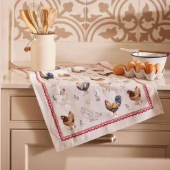Sale Farm Birds Cotton Tea Towel Kitchen Textiles & Clothing