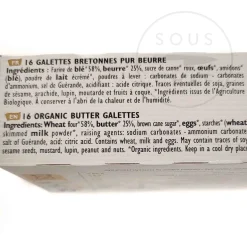 Outlet Organic Butter Galette, 130g Ingredients Brands|Chocolate & Sweets
