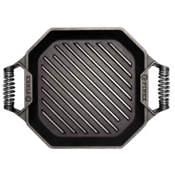 Discount Cast Iron Grill Pan with 2 Handles, 30cm (12inch) Pots & Pans