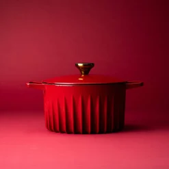 Sale Red Cast Iron Dutch Oven, 26cm French Ingredients|Pots & Pans