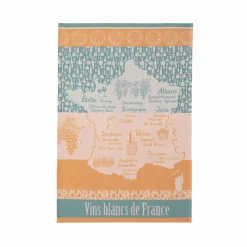 New French Tea Towel - Vins Blancs de France French Ingredients|Kitchen Textiles & Clothing