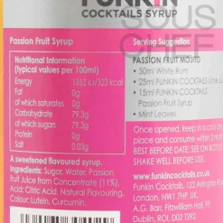 Hot Passion Fruit Syrup, 700ml Ingredients Brands|Drinks