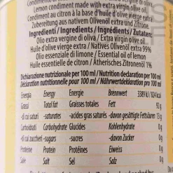 Hot Puglian Lemon Extra Virgin Olive Oil, 100ml Italian Ingredients|Oil, Vinegar & Dressings