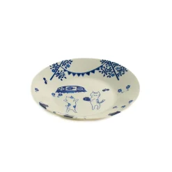 Discount Garden Cat Japanese Round Plate, 24cm Plates|Japanese Tableware