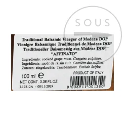 Giusti Balsamic Vinegar of Modena DOP - Affinato 12 Year Aged Ingredients Brands|Italian Ingredients