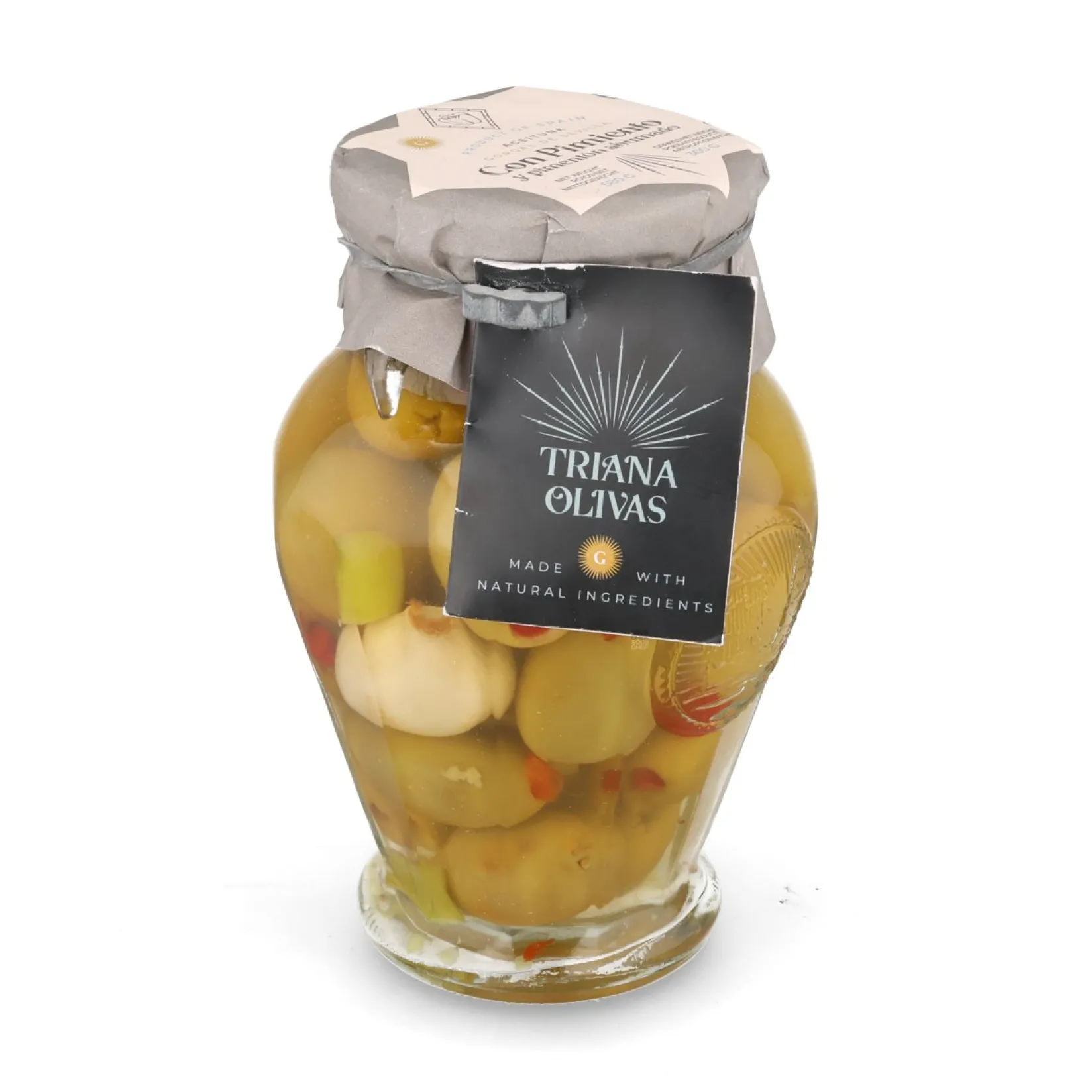Clearance Gordal Olives with Roasted Pepper and Smoked Paprika, 580ml Ingredients Brands|Spanish Ingredients