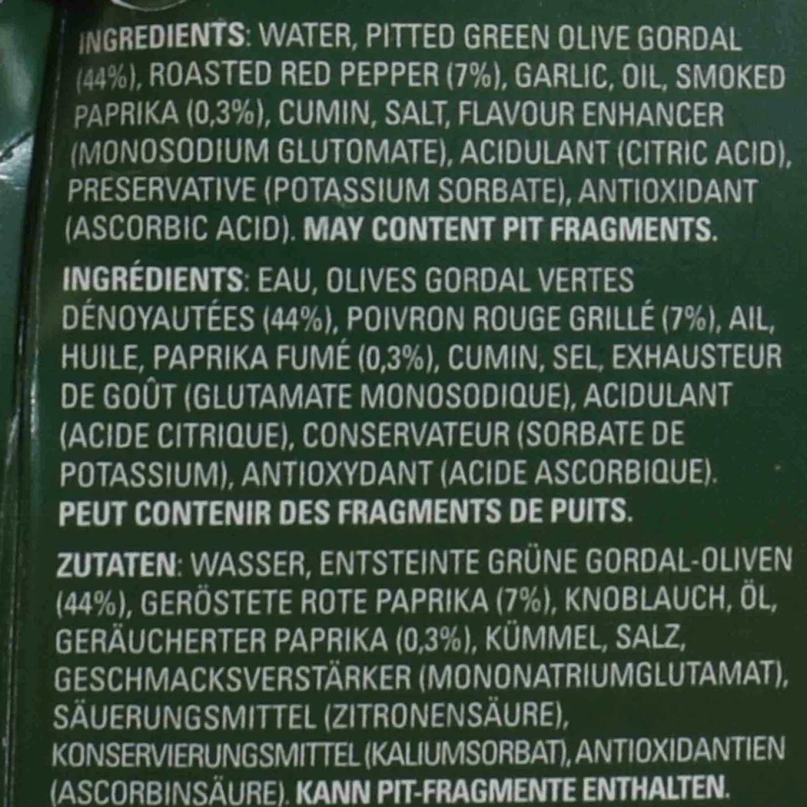 Clearance Gordal Olives with Roasted Pepper and Smoked Paprika, 580ml Ingredients Brands|Spanish Ingredients