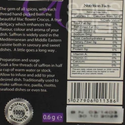 Online Saffron, 0.6g Ingredients Brands|Herbs & Spices
