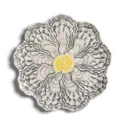 Online Grey Oyster Serving Plate, 23cm Tableware Brands