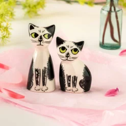 New Set of 2 Cat Salt & Pepper Shakers, 9.5cm Table Setting|Kitchen Tools & Utensils