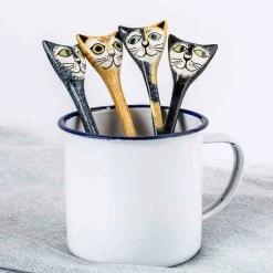 New Set of 4 Cat Spoons, 13cm Tableware Brands|Cutlery