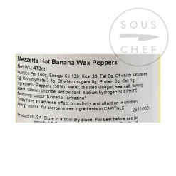 Outlet Hot Banana Wax Peppers, 473g Mexican Ingredients|Vegetables
