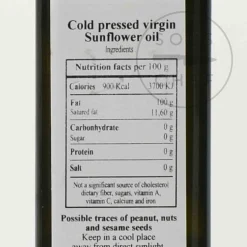 Best Organic Sunflower Oil, Cold Pressed, 250ml Ingredients Brands|Oil, Vinegar & Dressings
