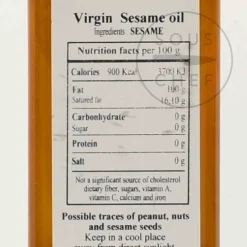 Online Virgin Toasted Sesame Oil, 250ml Ingredients Brands|Oil, Vinegar & Dressings