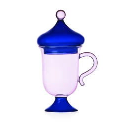Hot Lilac Mug with Blue Lid, 18.5cm Tableware Brands