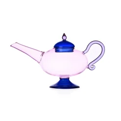Discount Pink Teapot with Blue Lid, 18cm Tableware Brands