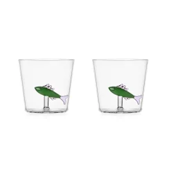 Clearance Ichendorf Set of 2 Green Sardine Tumblers, 300ml Tableware Brands