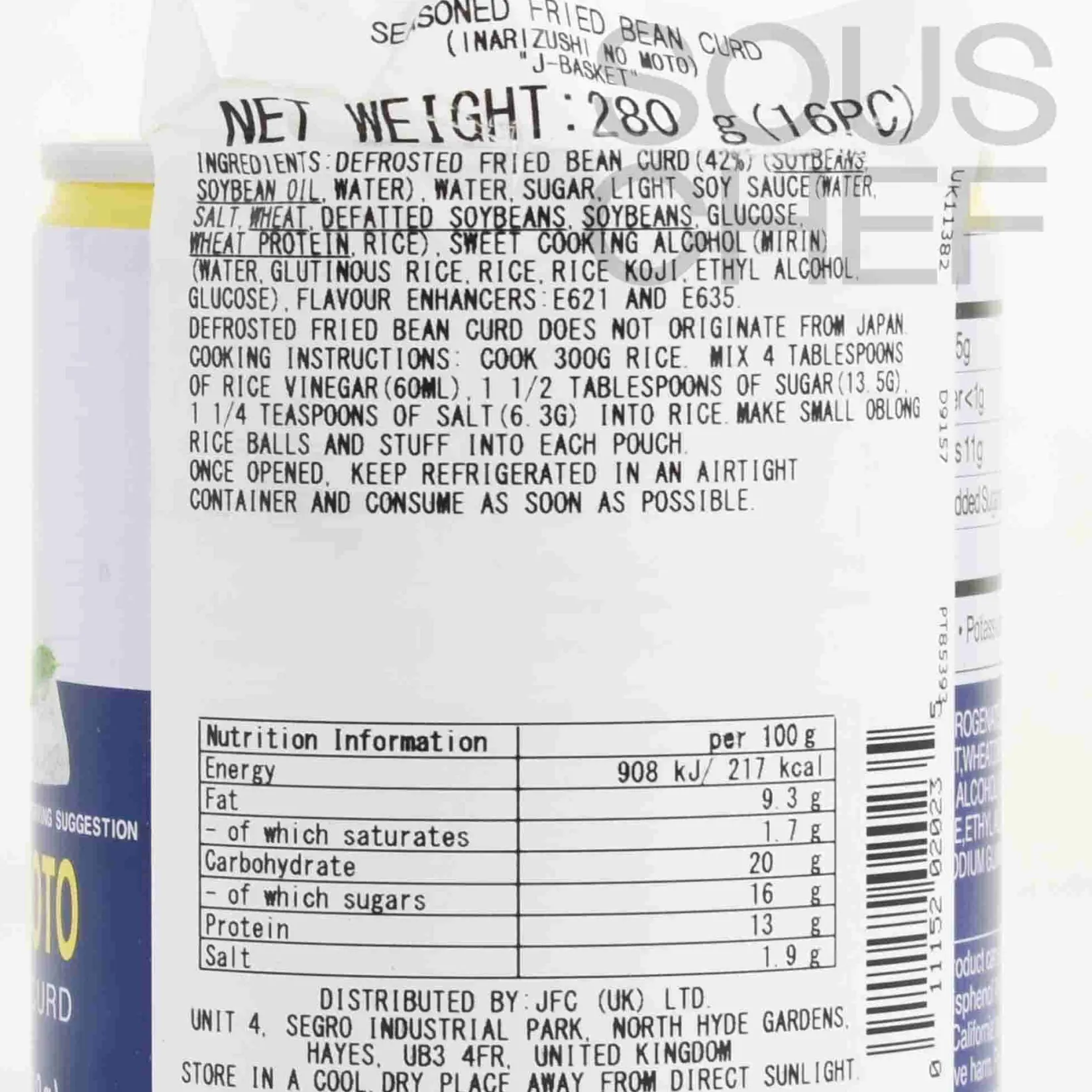 Sale Inarizushi No Moto Seasoned Fried Bean Curd, 280g Pasta, Rice & Beans|Ingredients Brands