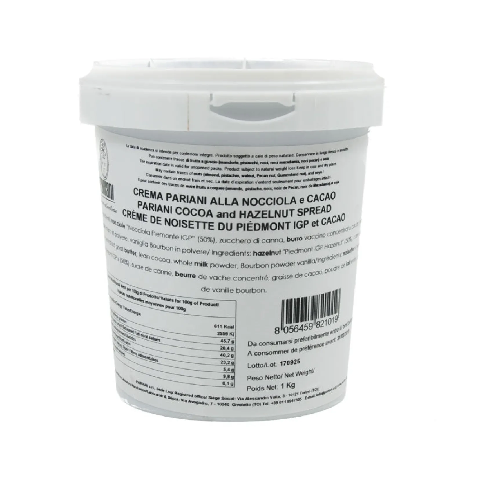 Discount Italian Hazelnut Gianduja Paste, 1kg Ingredients Brands|Italian Ingredients