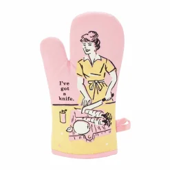 Hot I've Got a Knife Double Sided Oven Mitt Kitchen Textiles & Clothing