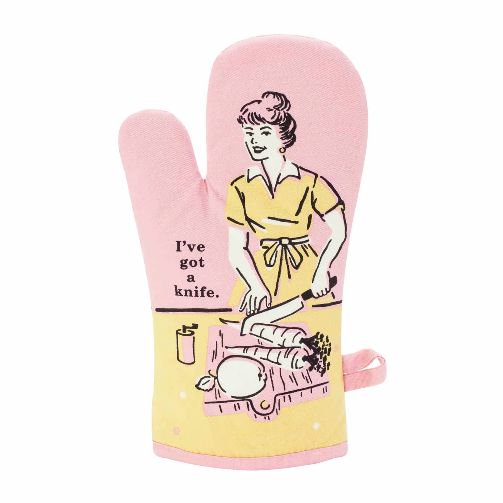 Hot I've Got a Knife Double Sided Oven Mitt Kitchen Textiles & Clothing